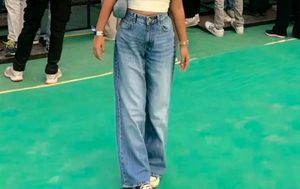 Blue Wide Leg Jeans