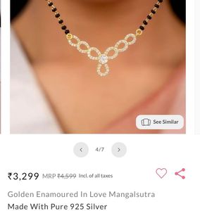 Golden emaoured in Love mangalsutra