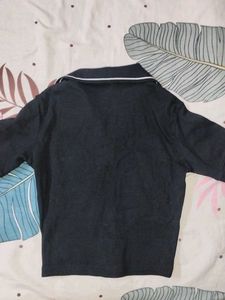 Black Long Sleeve Polo Shirt