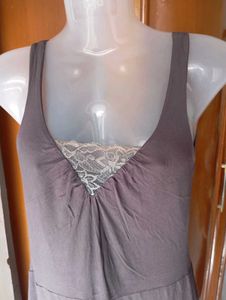 Cute Grey Sleeveless Top