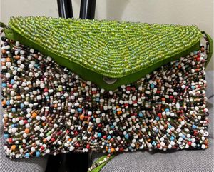 Beautiful Small Clutch With Imitation Beads