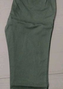 Elegant Green Cotton Pant