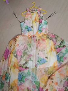 Floral Pleated Skirt