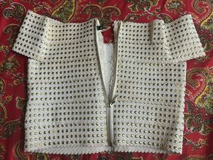 White Sequin Top