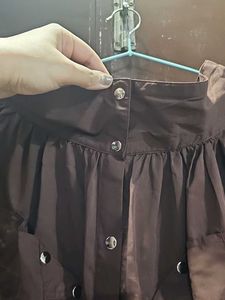 A Solid MAXI Puff Skirt