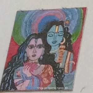 Radha Krishna Handmade Painting