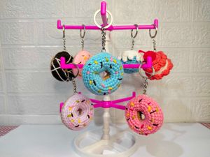 Crochet Donut Keychain