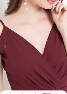 Berrylish Flared Maxi Dress With A Slit.
