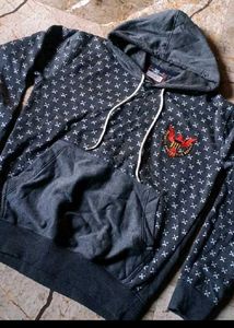 Non Use Graphic Print Hoodie