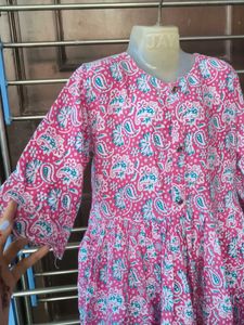 Pink Paisley Print Dress