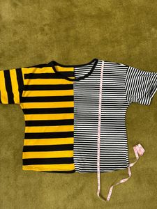 Split printed t-shirt, no tag! Assuming size -M