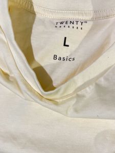 Pintresty Butter Yellow V-Neck Tee - L