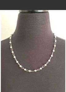 Necklace,Braslate,Eyerring Silver Chain adjustable