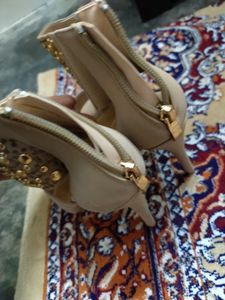 Heels With Gold Dots