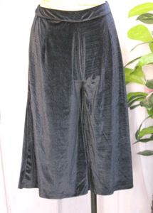 Ajio Navy Blue Culottes With Zipper