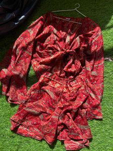 Red Co Ord Set
