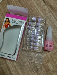 Miss Claire French Nails With Nail Tabs And Glue