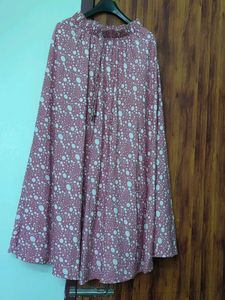 Pink & White Circle Print Maxi Skirt