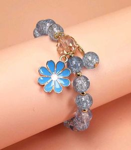 Dark Blue Flower Bracelet