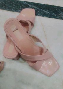 Pink Heeled Sandals
