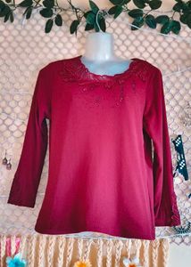 SizeM/L 🎁Buy 2 Get 1 Free 🎁Red Long Sleeve Top