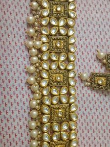 Pearl &amp; Kundan Choker Set