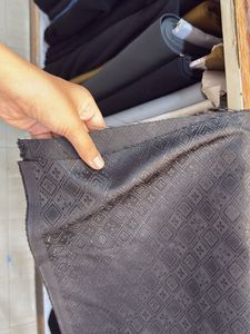Elegant Black &amp; Gold Brocade Fabric