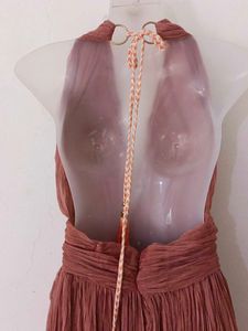 SEXY DARK PEACH GOWN