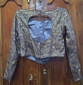 Grey Net Blouse