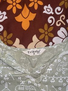 stylish Light Green Top With White Pttetns