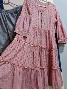 Cotton Frock With Pant