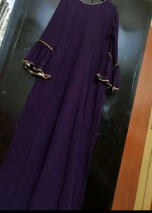 Purple Ethnic Partywear Long Gown For 42 Bust