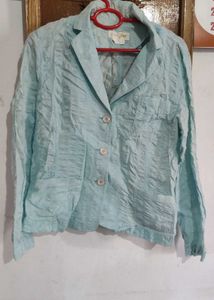 Light Blue Textured Blazer