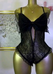 Black Lace Teddy Lingerie