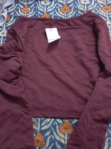 Burgundy Long Sleeve Top