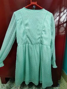 Mint Ruffle Mini Dress