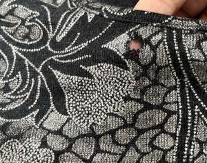 Vintage Floral Knit Long Sleeve Top