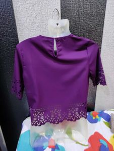 Purple Cutout Top