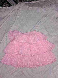 New Pink Baby Skirt and Frock Set
