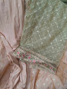 Peach Anarkali Festive Wear