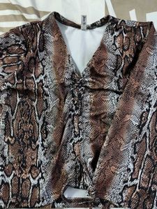 Snake Print Pattern Top