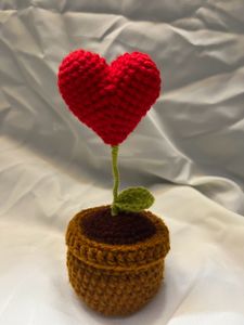 Crochet Heart Pot