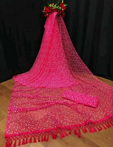 Brand New Party Wear Net Saree For Woman
