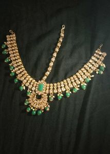 Emerald &amp; Pearl Bridal Jewelry Set