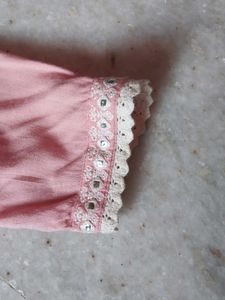 Pink Embroidered Kurta Set