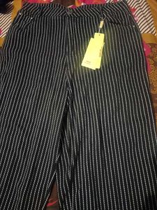 Striped High-Waisted Trousers