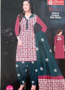 Heavy Cotton Wax Batik Suit, Stechies Dress