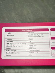 Agaro Volumizer Hair Dryer