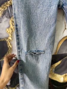 Blue Stripped Jeans For Women