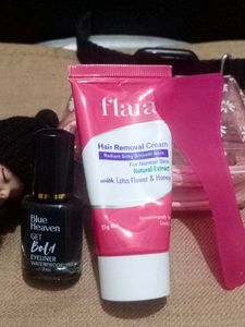 Flara Hair Removal Cream &amp; Blue Heaven Eyeliner